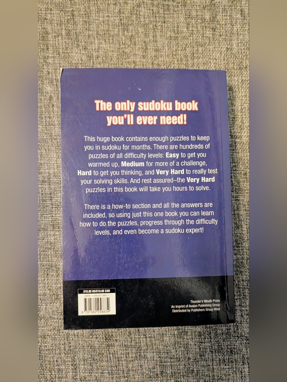 1001 Sudoku Puzzle Book - Huge Collection - Picture 3 of 3